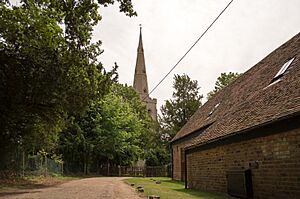 Church of St Denys, Colmworth from the road