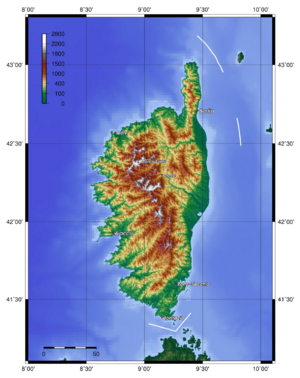 Corsica topo
