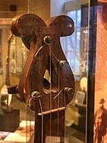 peghead from 1840s era banjo  in  American  Banjo  Museum