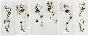 EL SALT by Joan Castejon Wax on paper 170x420cm 2002
