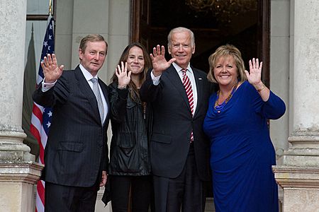 Enda Kenny, Ashley Biden, Joe Biden, and Fionnuala O'Kelly