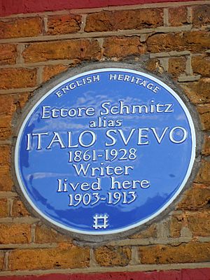 Ettore Schmitz alias Italo Svevo 1861-1928 Writer lived here 1903-1913