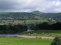 Farmland near Abergavenny in Wales