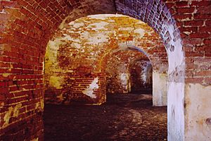 Fort Pike's casemates along the Rigolets