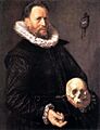 Frans Hals - Portrait of a Man Holding a Skull
