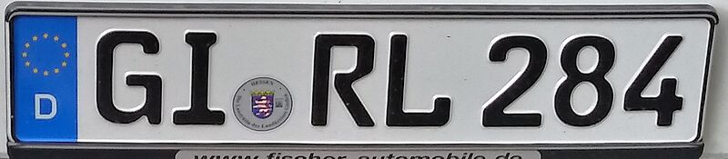 Germany license plate GI-RL