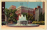 Grand Circus Park and Edison Memorial Fountain, Detroit, Mich (62391)