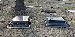 Graves of Fazlur Rahman Khan (1929–1982) and Bruce John Graham (1925–2010) at Graceland Cemetery, Chicago