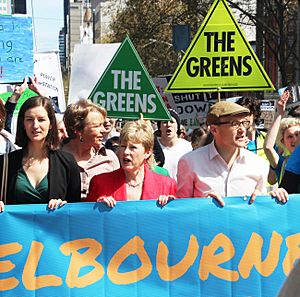 Greens at People's Climate March in Melbourne 2014