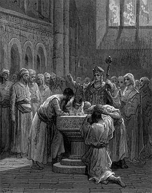 Gustave Doré - The Baptism of Infidels