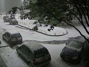 Hail in Bogota