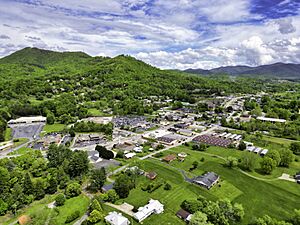 Hiawassee, Georgia in Towns County – aerial photo 03