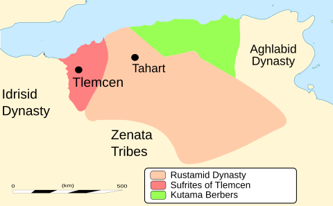 Historical map of algeria en