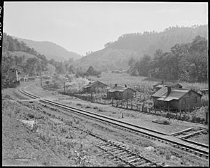 Houses along the railroad track in Arjay, 1946.  Photo by Russell Lee.