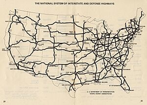 Interstate Highway plan October 1, 1970