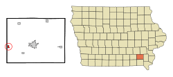 Location of Batavia, Iowa