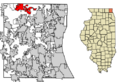 Lake County Illinois Incorporated and Unincorporated areas Antioch Highlighted