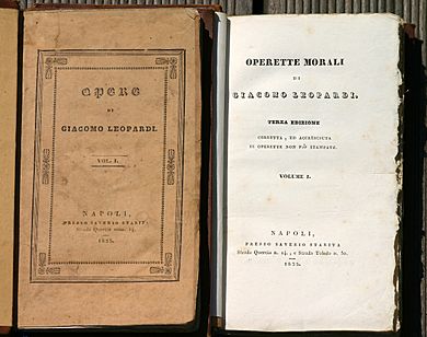 Leopardi Opere Napoli 1835