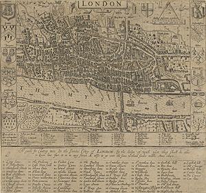 London - John Norden's map of 1593