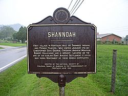 Lower Shawneetown Shannoah historical marker HRoe.jpg