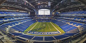Lucas Oil Stadium panoramic view from south end suite - WCNA Oct. 2024