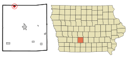 Location of Earlham, Iowa