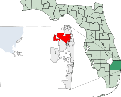 Map of Florida highlighting Palm Beach Gardens.svg