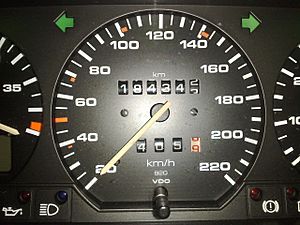 Metric speedometer from a 1992 Euro-spec Passat B3