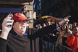 Michael Moore at the march against Trump, New York City (30914156636)