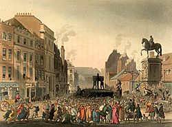 Microcosm of London Plate 062 - Pillory, Charing Cross edited