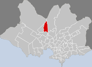 Location of Colón in Montevideo