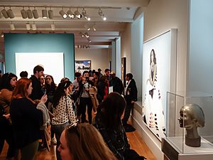 National Portrait Gallery visitors view First Lady Michelle Obama