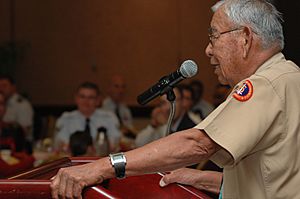 Navajo code talker Joe Morris in 2008