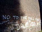 No to the Poll Tax grafitti