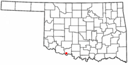Location of Randlett, Oklahoma