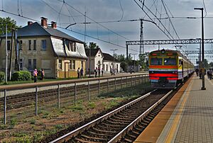 Railway station in Olaine