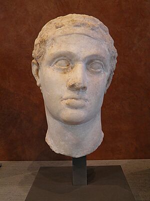 Ptolemy XII, called “Auletes” (the “Flute Player”), 1st century BC, discovered in Egypt, Louvre Museum (7462971734)