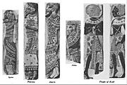 Ramesses III prisoner tiles from Tell el-Yahudiya, catalogued in 1908 by the Boston Museum of Fine Arts