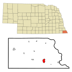 Location within Richardson County and Nebraska