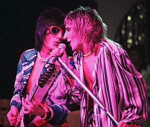 Rod Stewart and Ron Wood - Faces - 1975