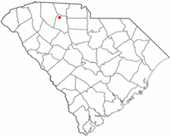 Location of Jonesville, South Carolina