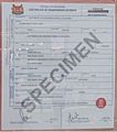 SG50 Birth Certificate