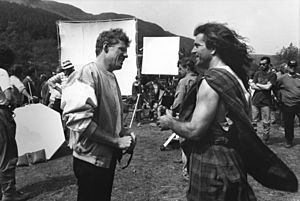 Scott Neeson on the set of Braveheart, 1995