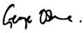 Signature of George Osborne