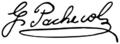 Signature of Gregorio Pacheco (1823-1899)