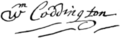 Signature of William Coddington (c. 1601 – 1678)