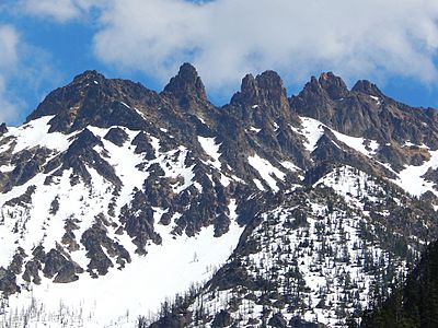 Snagtooth Ridge, North Cascades as seen from North Cascades Highway