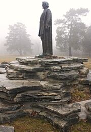 Statue of Jean Nicolet at Wequiock Falls County Park in Brown County, Wisconsin