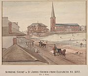 Supreme Court and St James Church 1842
