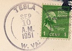 Tesla West Virginia Postmark